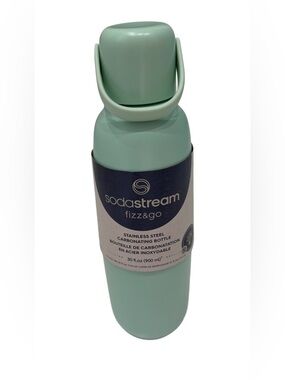 SodaStream Fizz&Go - Stainless Steel Carbonating Bottle - BPA Free, NEW Mint